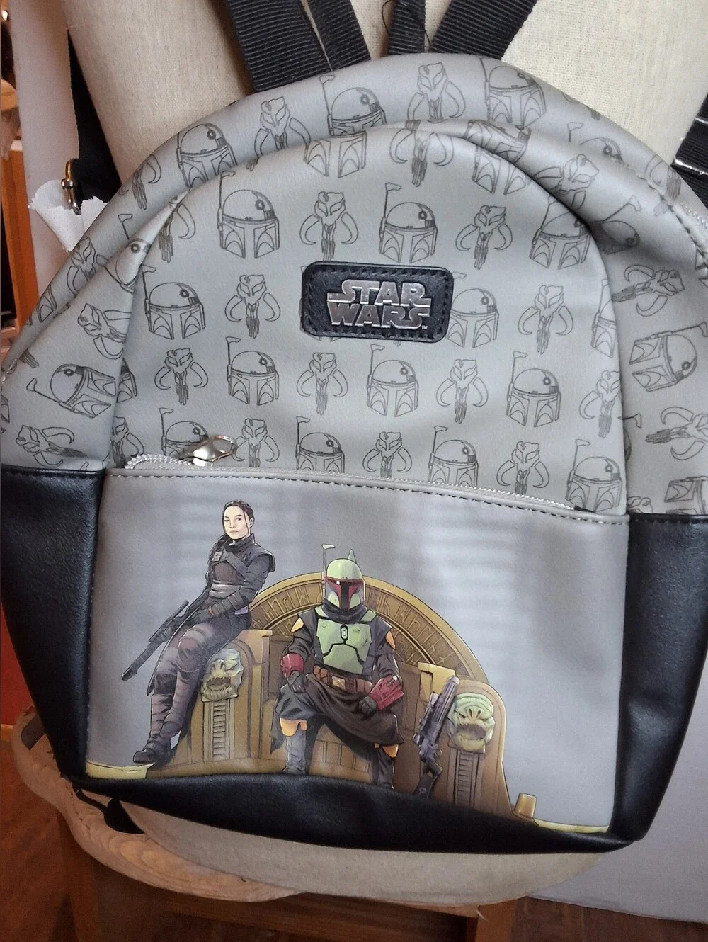 Star Wars Boba Fett & Fennec Shand Mini Backpack | Faux Leather Mandalorian Bag